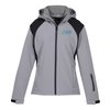 View Image 1 of 4 of Contrasting Colour Hooded Soft Shell Jacket - Ladies'