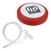 View Image 1 of 4 of Puck Ear Bud Wrap with Ear Buds  - Closeout