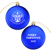 View Image 1 of 3 of Satin Flat Ornament - Merry Christmas