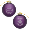 View Image 1 of 2 of Satin Round Ornament - Merry Christmas