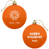 View Image 1 of 3 of Flat Shatterproof Ornament - Happy Holidays