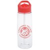 View Image 1 of 3 of Clear Impact Flair Bottle with Flip Straw Lid - 26 oz.