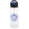 View Image 1 of 3 of Clear Impact Flair Bottle Two-Tone Flip Straw Lid - 26 oz.