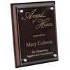 View Image 1 of 2 of Walnut Finished Plaque with Jade Glass Plate - 9"