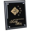 View Image 1 of 2 of Black Finished Plaque with Jade Glass Plate - 10"