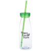 View Image 1 of 3 of Milk Bottle Tumbler with Straw - 18 oz. - Closeout