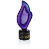 View Image 1 of 1 of Sapphire Blaze Art Glass Award