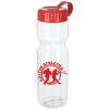 View Image 1 of 1 of Clear Impact Olympian Sport Bottle with Tethered Lid - 28 oz