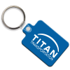 View Image 1 of 1 of Rectangle with Tab Soft Keychain - Translucent