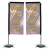 View Image 1 of 2 of Indoor Rectangular Sail Sign - 7' - Two Sided