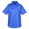View Image 1 of 3 of Harriton Twill SS Shirt with Stain Release - Ladies'