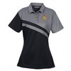 View Image 1 of 3 of Diagonal Stripe Performance Polo - Ladies'