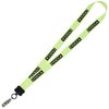 View Image 1 of 2 of Glow in the Dark Lanyard - 3/4" - 32" - Snap with Metal Bulldog Clip