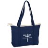 View Image 1 of 4 of Zippered 14 oz. Cotton Tote