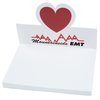 View Image 1 of 3 of Bic Sticky Note Adhesive Notepad with Die-Cut Holder - Heart