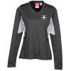 View Image 1 of 3 of Excel Performance Long Sleeve Warm Up Shirt - Ladies' - Screen