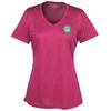 View Image 1 of 2 of Pro Team Heathered Performance V-Neck Tee - Ladies' - Embroidered