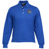 View Image 1 of 3 of Classic Combed Cotton Pique Long Sleeve Polo