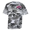 View Image 1 of 3 of Euro Spun Cotton T-Shirt - Youth - Camo - Embroidered