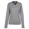 View Image 1 of 3 of New Balance Ndurance LS Athletic V-Neck Tee - Ladies' - Embroidered