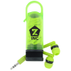 View Image 1 of 2 of Portable Ear Buds Wrap with Phone Stand- Closeout