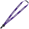 View Image 1 of 1 of Lanyard with Neck Clasp - 7/8" - 32" - Plastic Bulldog Clip