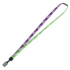 View Image 1 of 1 of Two-Tone Cotton Lanyard - 5/8" - Large Metal Bulldog Clip