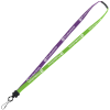 View Image 1 of 1 of Two-Tone Cotton Lanyard - 5/8" - Metal Swivel Snap Hook