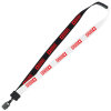 View Image 1 of 1 of Two-Tone Cotton Lanyard - 7/8" - Large Metal Bulldog Clip