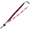 View Image 1 of 1 of Two-Tone Cotton Lanyard - 7/8" - Metal Lobster Claw
