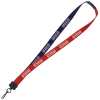 View Image 1 of 1 of Two-Tone Cotton Lanyard - 7/8" - Metal Swivel Snap Hook