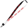View Image 1 of 1 of Two-Tone Cotton Lanyard - 7/8" - Plastic Bulldog Clip