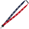 View Image 1 of 1 of Two-Tone Cotton Lanyard - 7/8" - Plastic Swivel Snap Hook