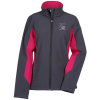 View Image 1 of 2 of Crossland Colourblock Soft Shell Jacket - Ladies'