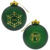 View Image 1 of 3 of Satin Round Ornament - Snowflake