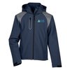 View Image 1 of 3 of Contrasting Colour Hooded Soft Shell Jacket - Men's - 24 hr