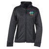 View Image 1 of 3 of Heavy Knit Technical Sweater Fleece Jacket - Ladies' - 24 hr