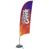 View Image 1 of 3 of Indoor Value Razor Sail Sign - 10-1/2' - One Sided