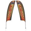 View Image 1 of 2 of Outdoor Value Razor Sail Sign - 15' - Two Sided