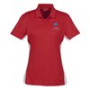 View Image 1 of 3 of Side Swipe Colour Block Performance Polo - Ladies' - 24 hr