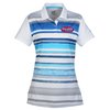 View Image 1 of 3 of Puma Washed Stripe Performance Polo - Ladies'