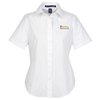 View Image 1 of 3 of Crown Collection Solid Broadcloth Short Sleeve Shirt - Ladies'