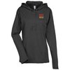 View Image 1 of 3 of Anvil Ringspun Lightweight Hooded T-Shirt - Ladies' - Colours - Embroidered