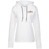 View Image 1 of 2 of Anvil Ringspun Lightweight Hooded T-Shirt - Ladies' - White - Embroidered