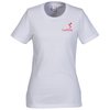 View Image 1 of 2 of Gildan Lightweight T-Shirt - Ladies' - White - Screen