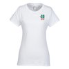 View Image 1 of 2 of Fruit of the Loom Sofspun T-Shirt - Ladies' - White - Embroidered