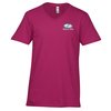View Image 1 of 2 of Fruit of the Loom Sofspun V-Neck T-Shirt - Men's - Colours - Embroidered