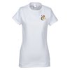 View Image 1 of 1 of Gildan Softstyle T-Shirt - Ladies' - White - Embroidered