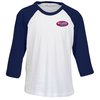 View Image 1 of 1 of Euro Spun Cotton Baseball Tee - Youth - Embroidered