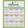 View Image 1 of 2 of Colourful Calendar Magnet - French